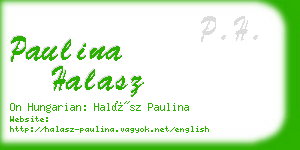 paulina halasz business card